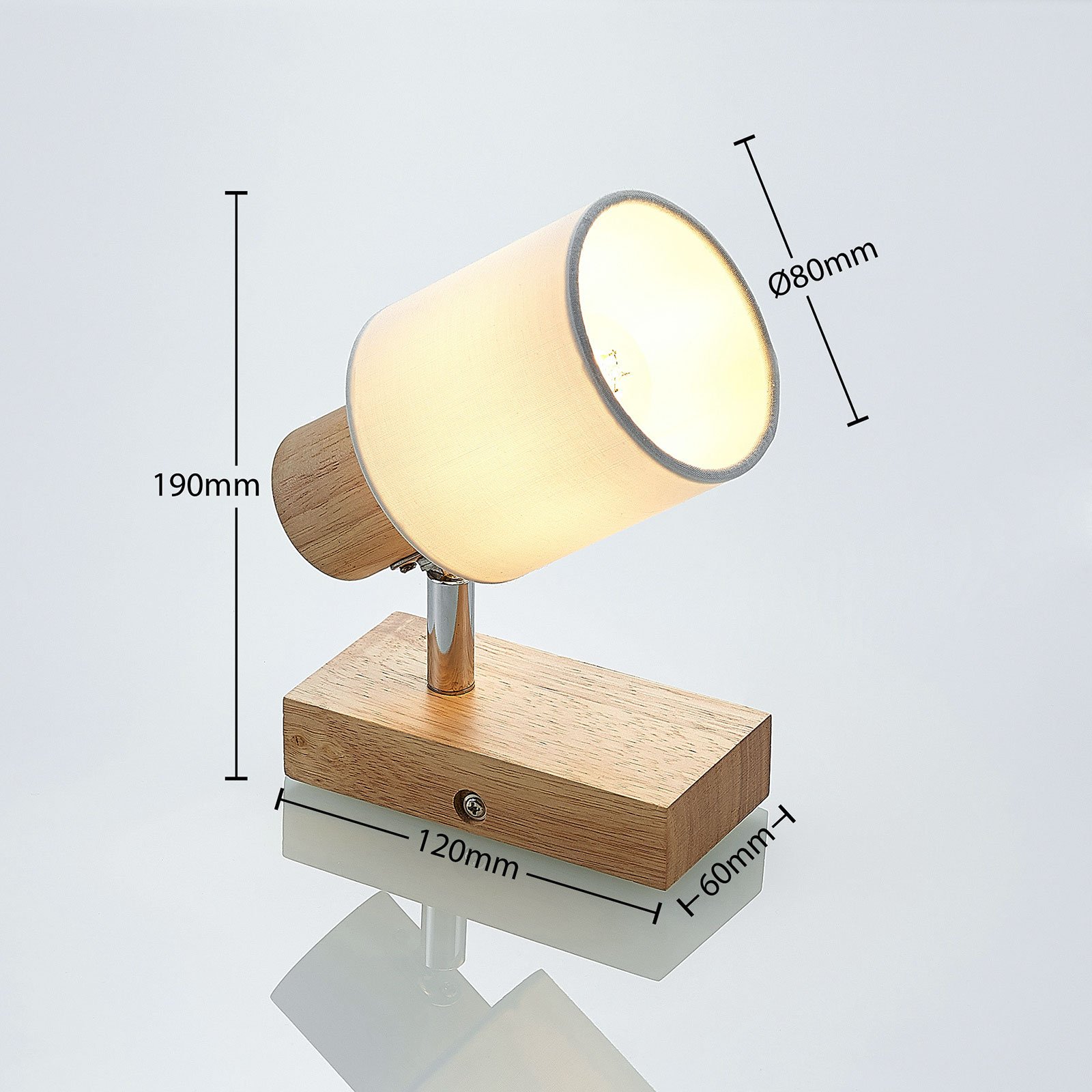 Wanessa Wall Lamp Light Wood/White - Lindby