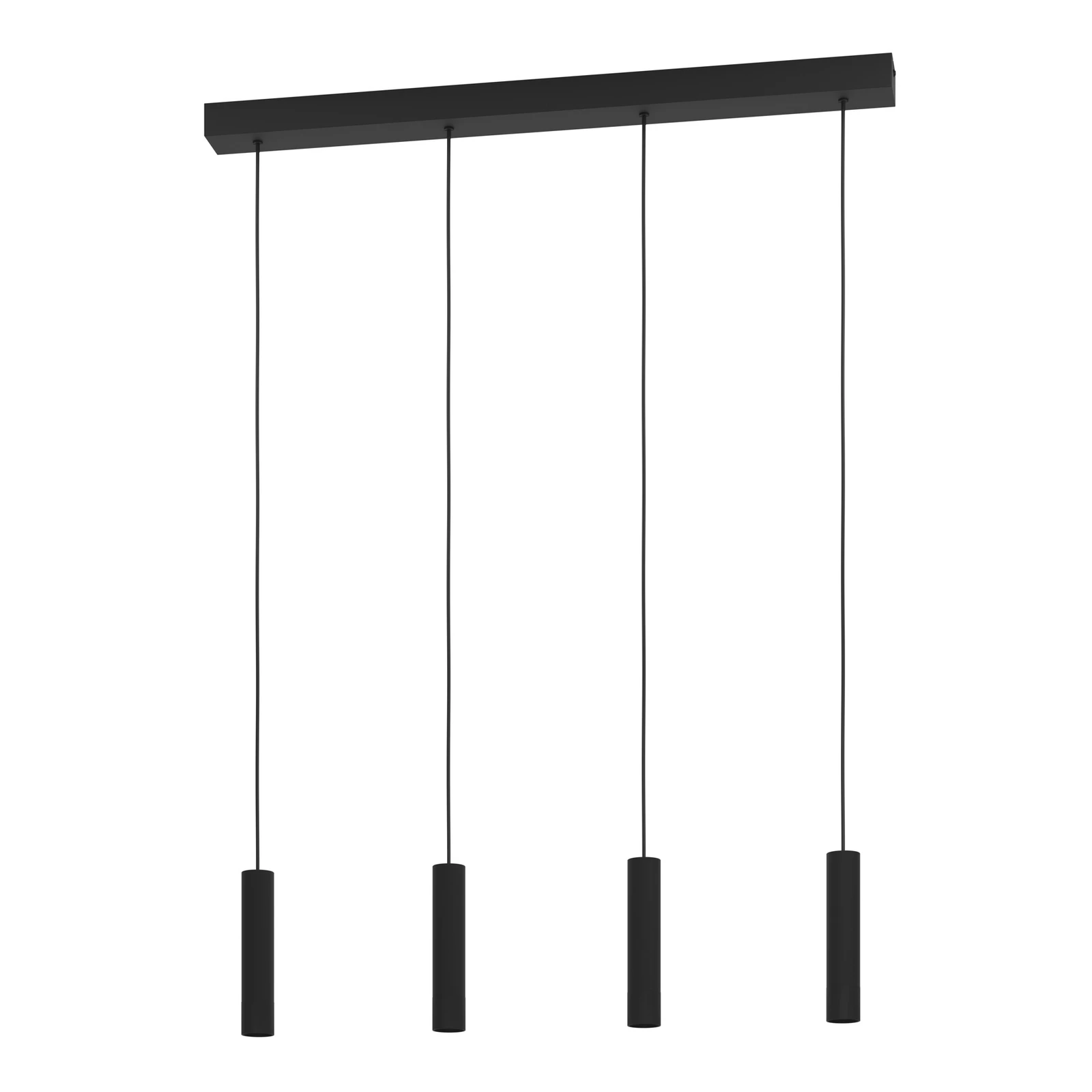 Almudaina LED viseča svetilka, črna, dolžina 84 cm, 4-svetlobna,