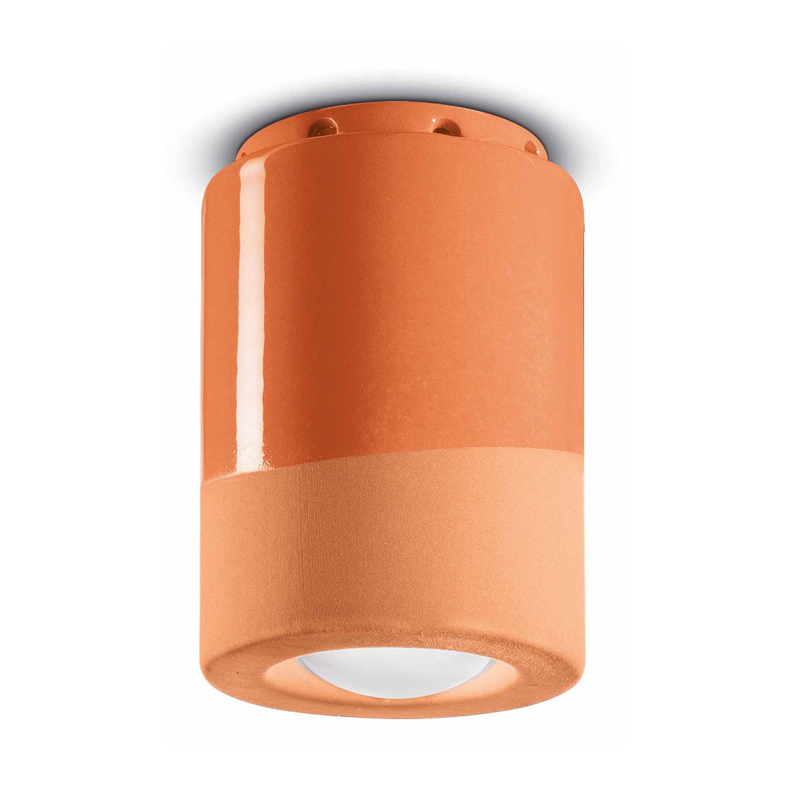 Plafonnier PI cylindrique Ø 8,5 cm orange