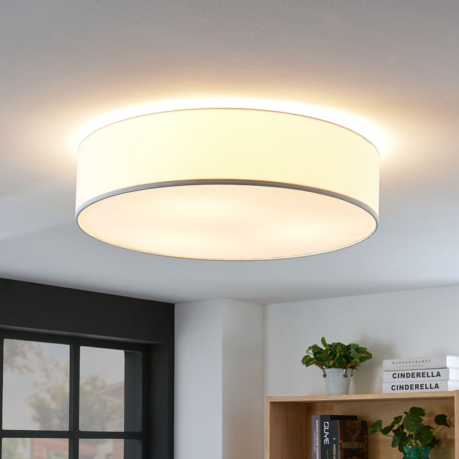 Gordana Ceiling Lamp Ø57 White - Lindby