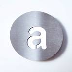 Stainless steel house number Round - a