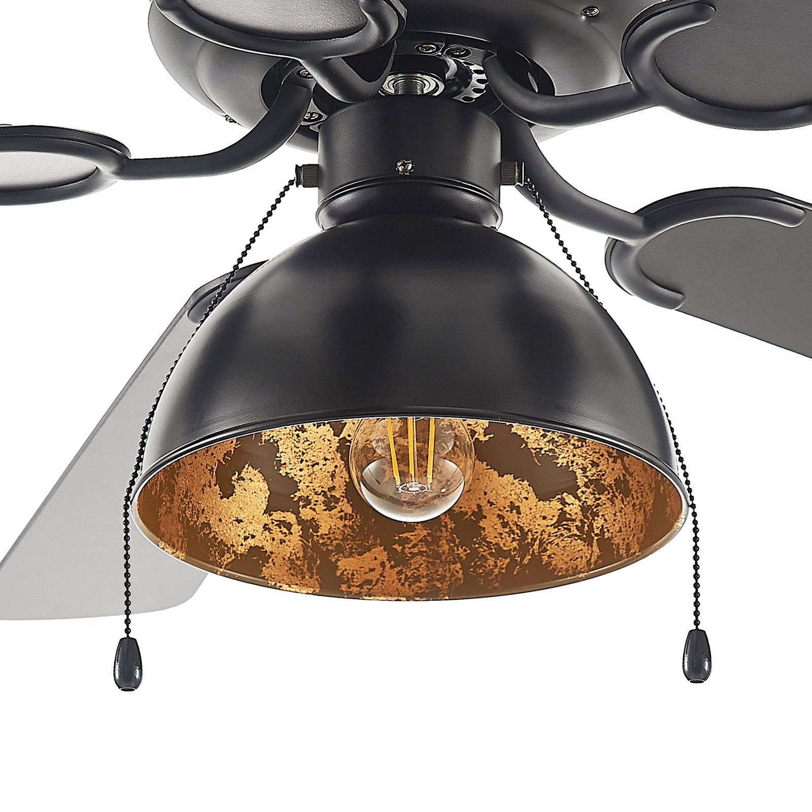 Lucande ceiling fan with light Shamoian, quiet, Ø 130 cm