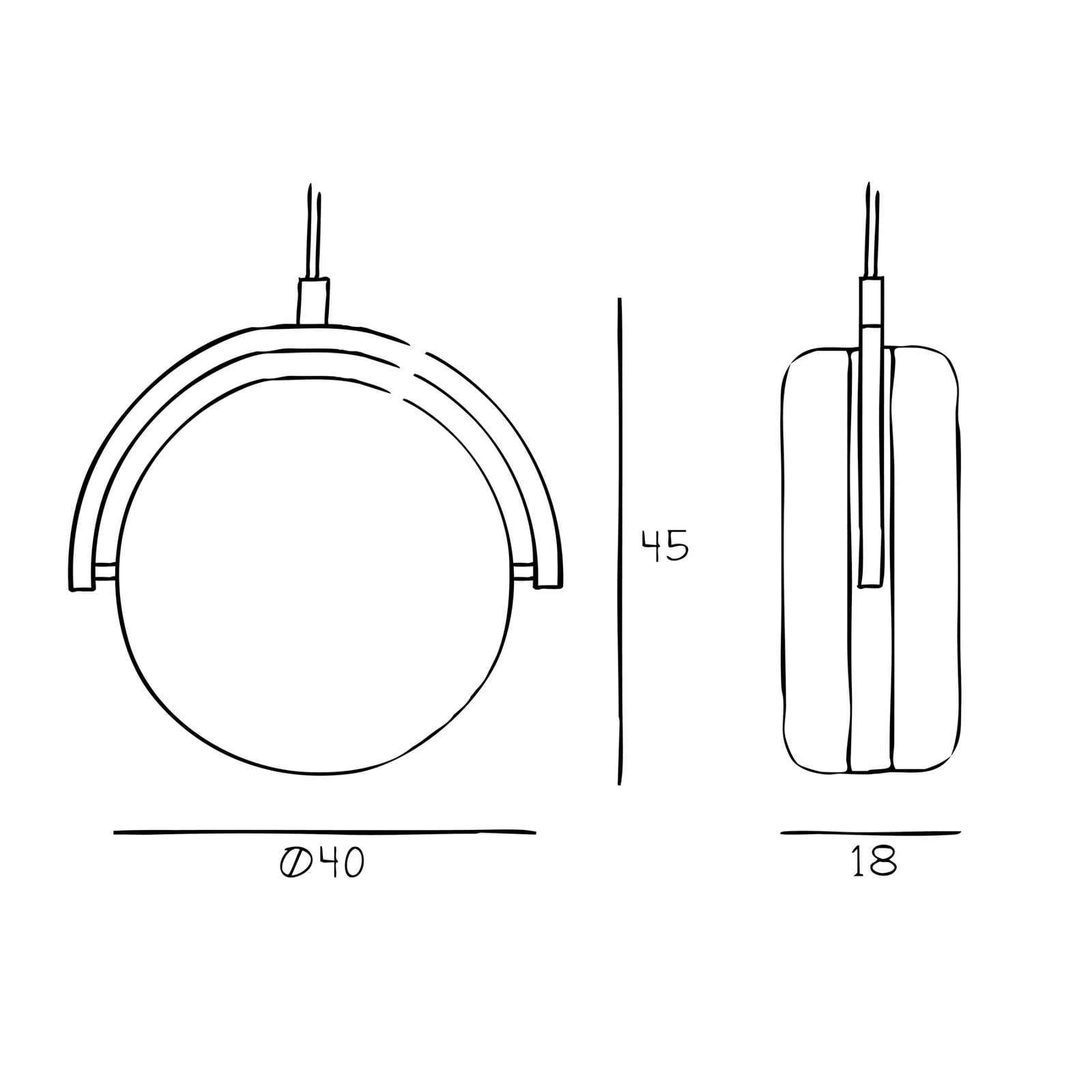 Neskončno viseće svjetlo, staklo, ručno puhanje, GX53