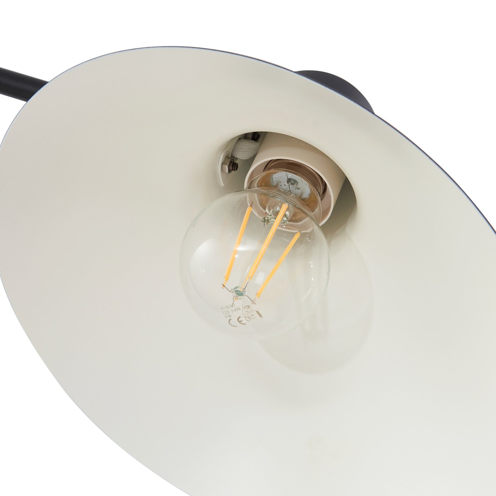 Lindby wandlamp Adrik, zwart, metaal, met stekker