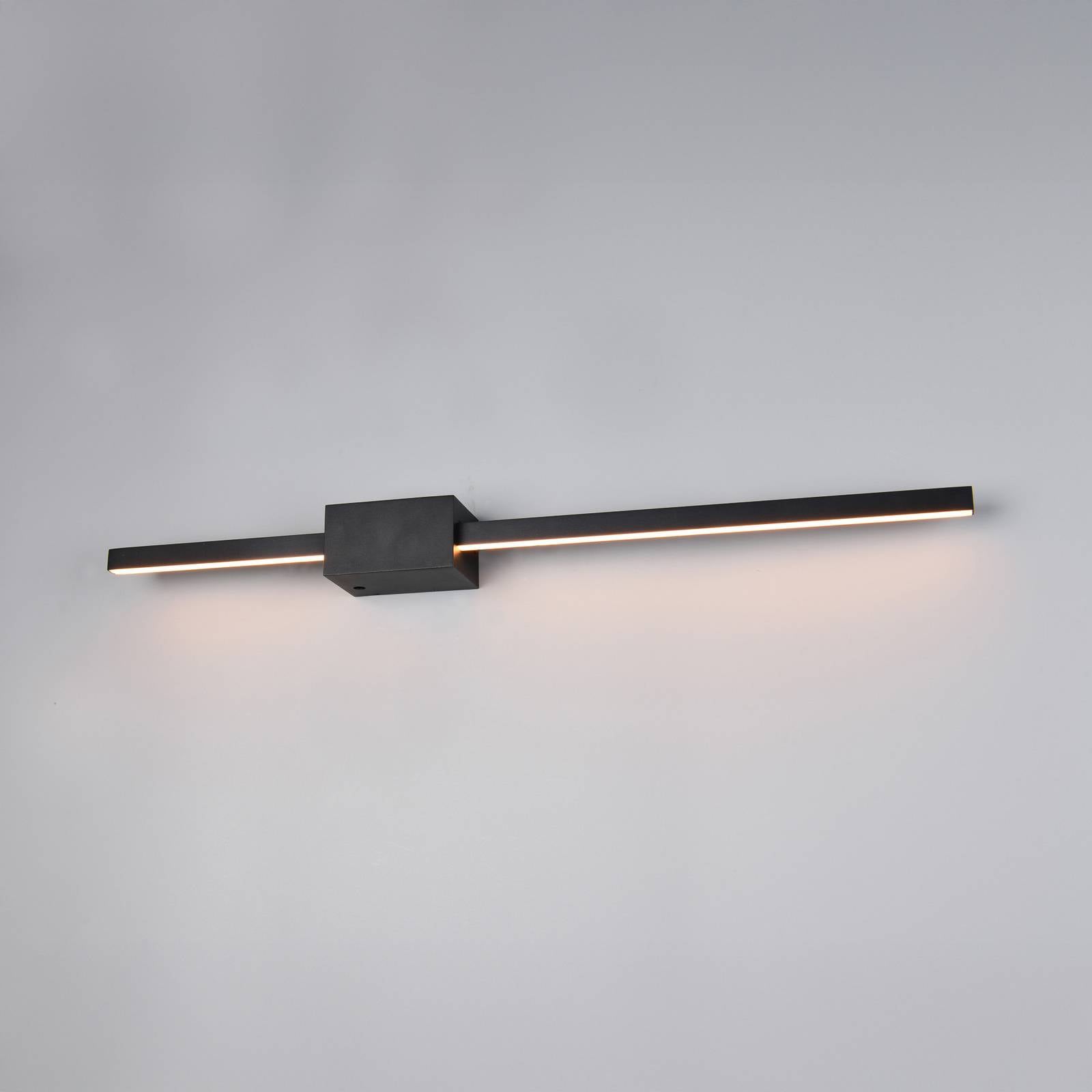 Trio Lighting Applique murale LED Cassino, noir mat, largeur 70 cm, métal