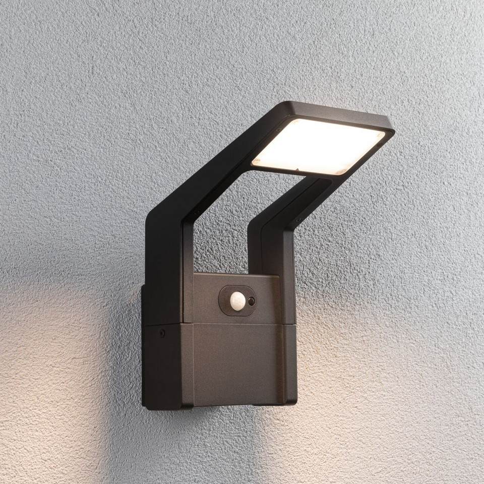 Paulmann Juntea Utomhus Vägglampa m/Sensor SWR, svart från Paulmann