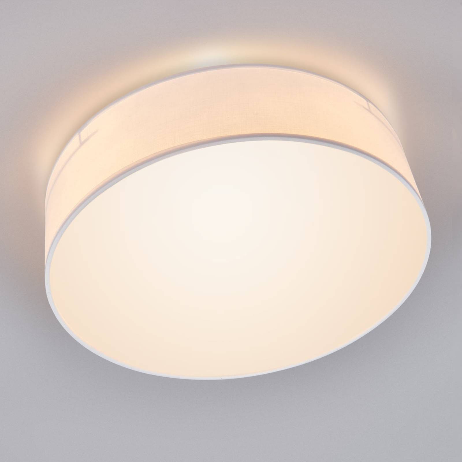 Lampa sufitowa Ceiling Dream, Ø 40 cm, tekstylna, biała
