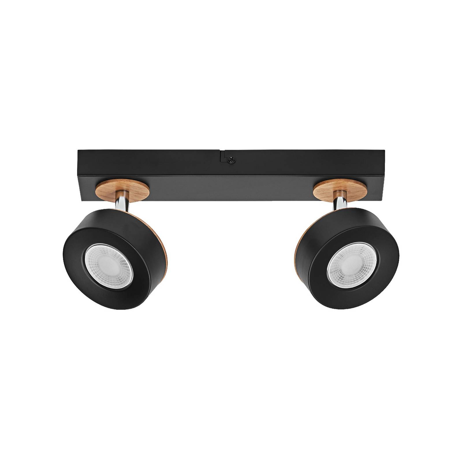 OSRAM LED-Deckenstrahler PLUTO, schwarz, 2 Spots, 3.000 K