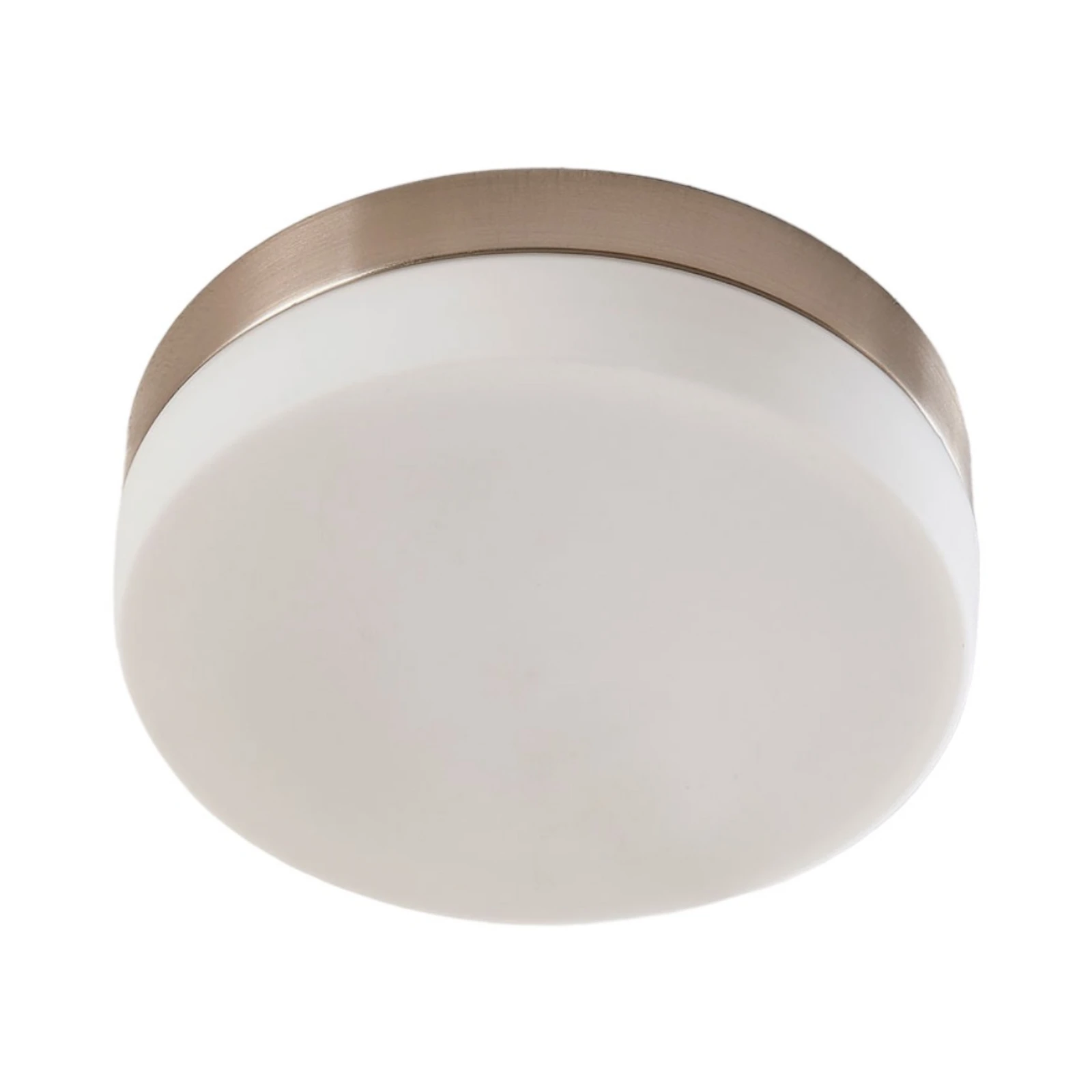 Lindby plafonnier pour salle de bain Amilia, Ø 18 cm, E27, nickel, verre