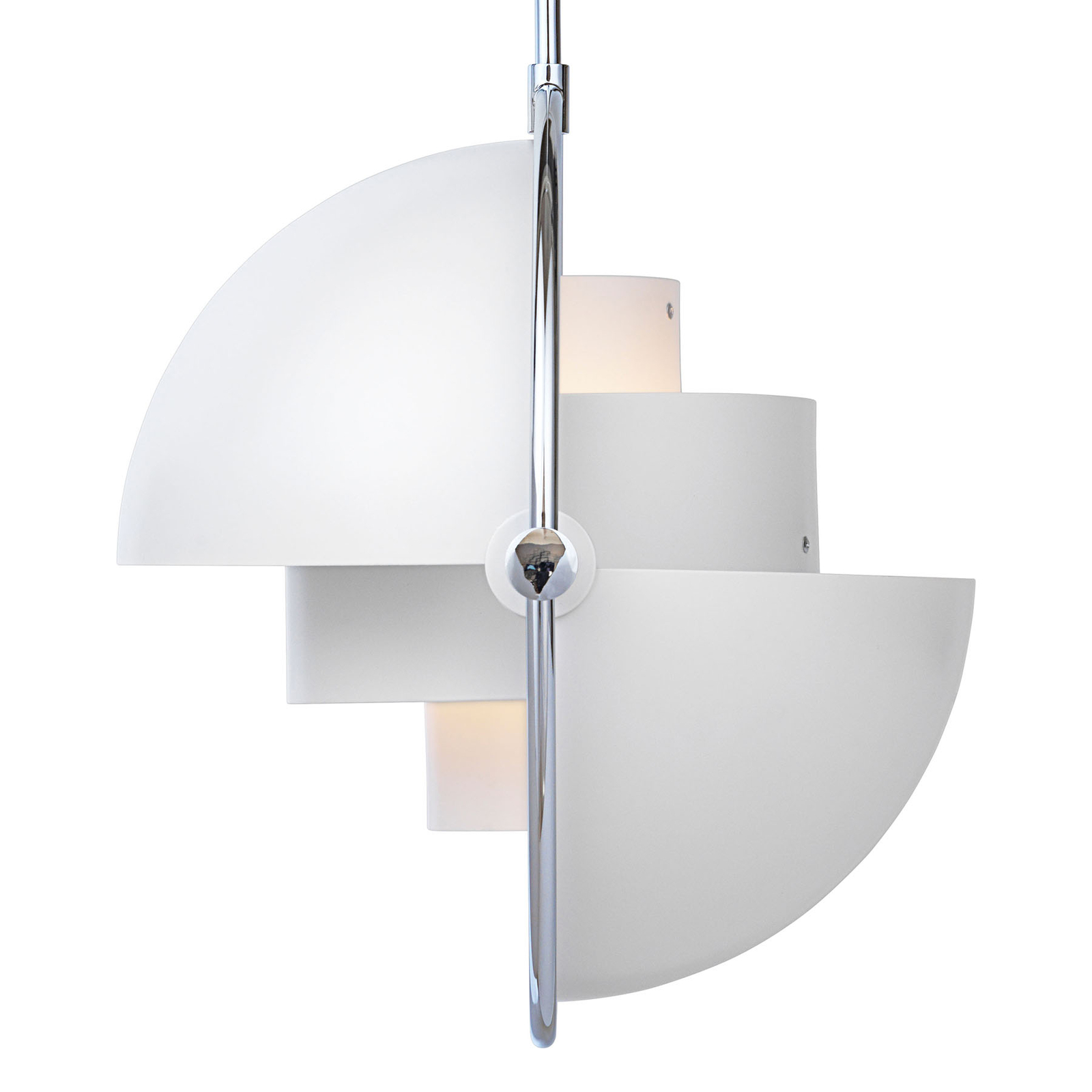 GUBI Multi-Lite pendant light, Ø 36 cm, chrome/white