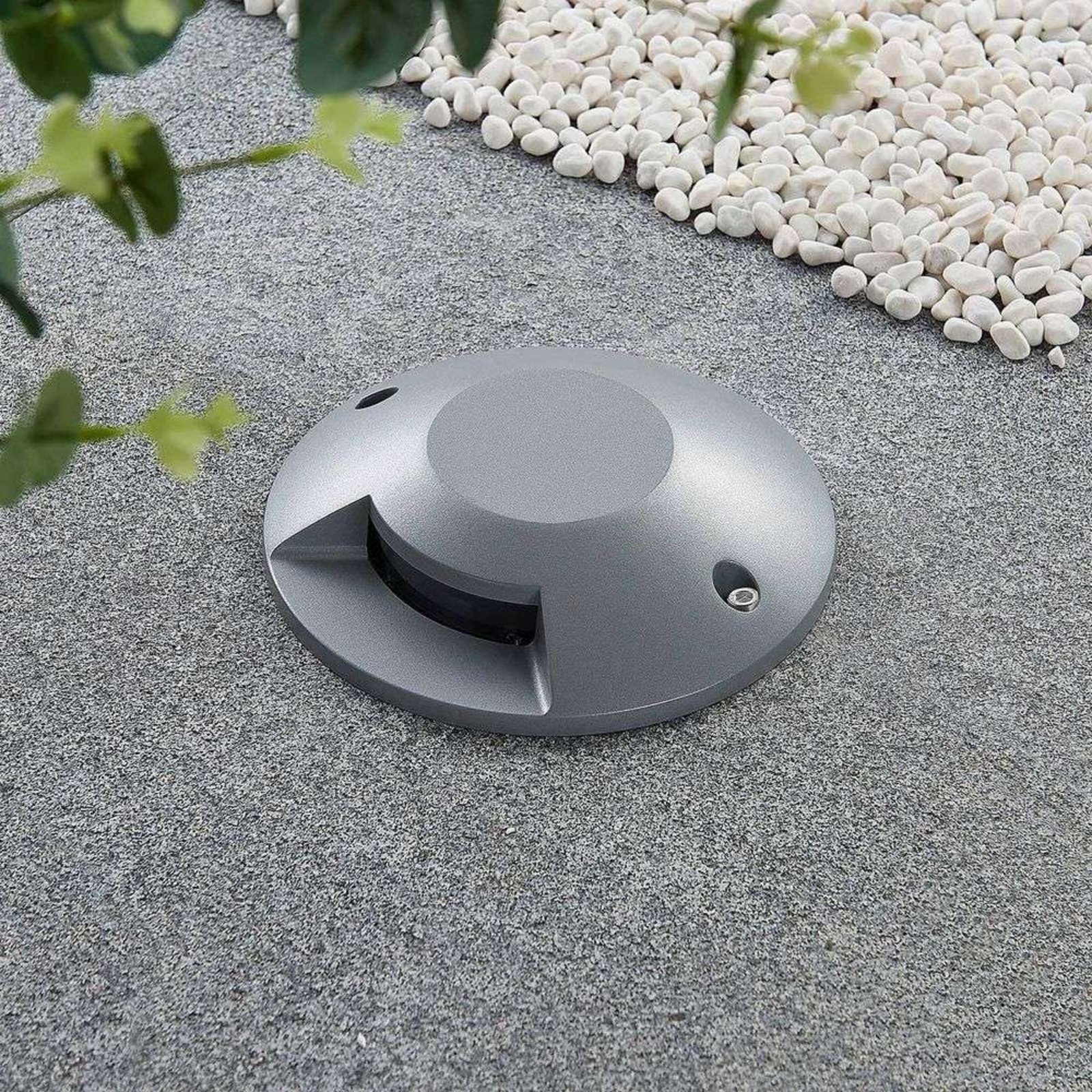 Jeffrey LED Recessed Ground Spot Silver - Lucande