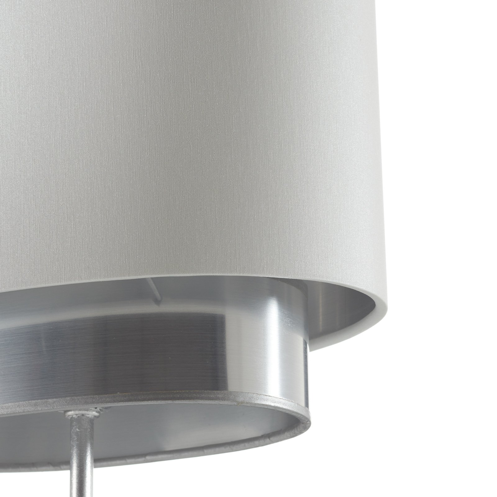 Mattia table lamp, oval, double, white/silver