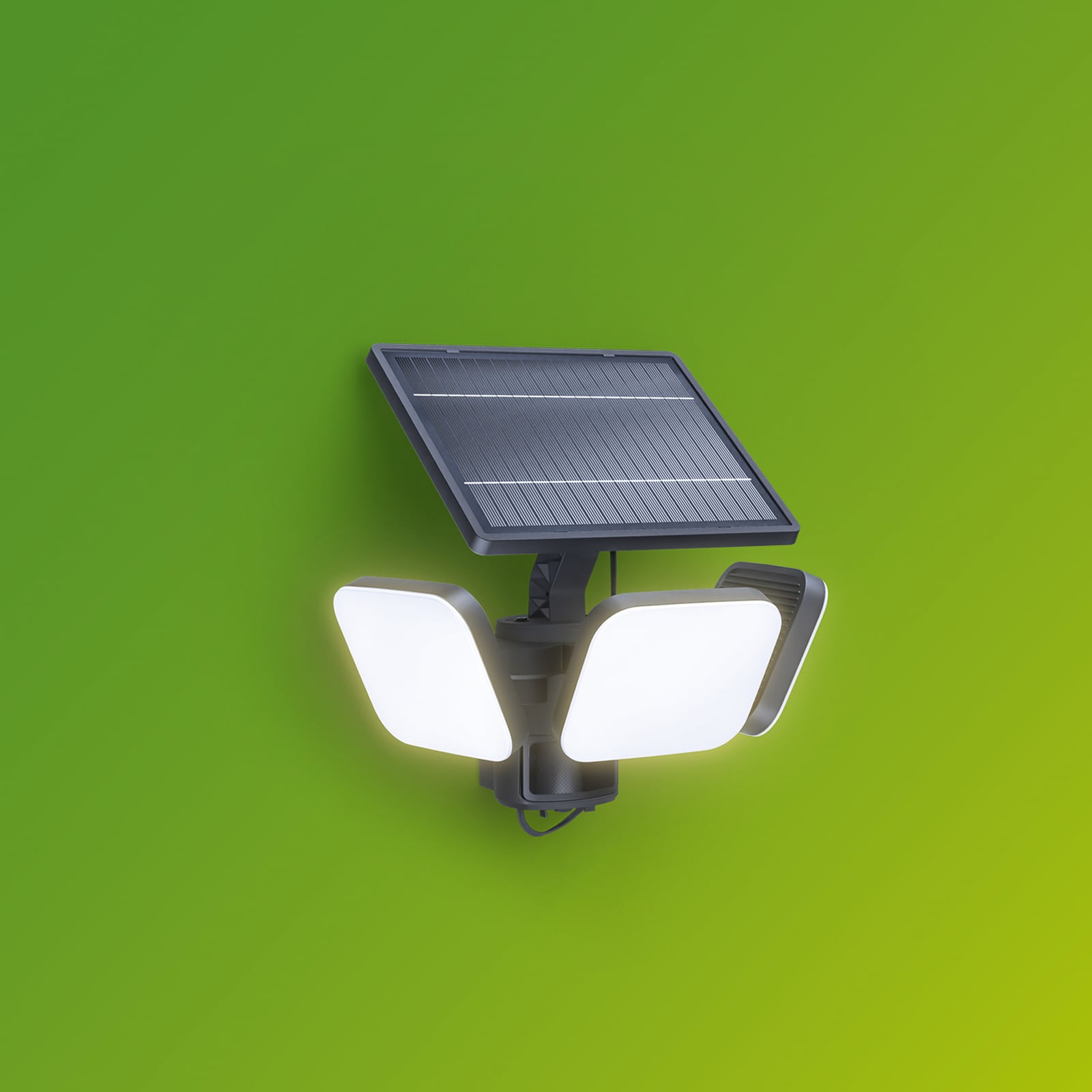 Philips LED-sončna svetilka Zyren, črna, 5.000 K, senzor, IP65 Philips LED-sončna svetilka Zyren, črna, 5.000 K, senzor, IP65