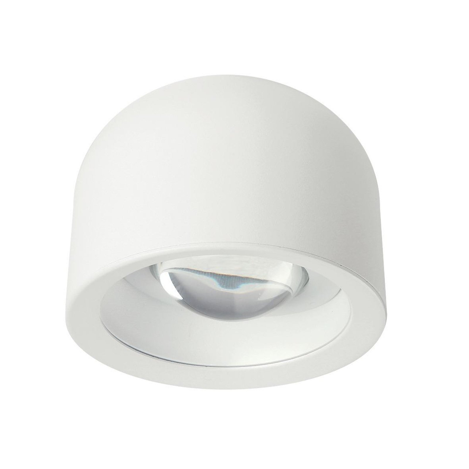 Outlook S downlight LED, blanco, aluminio, cristal, atenuable