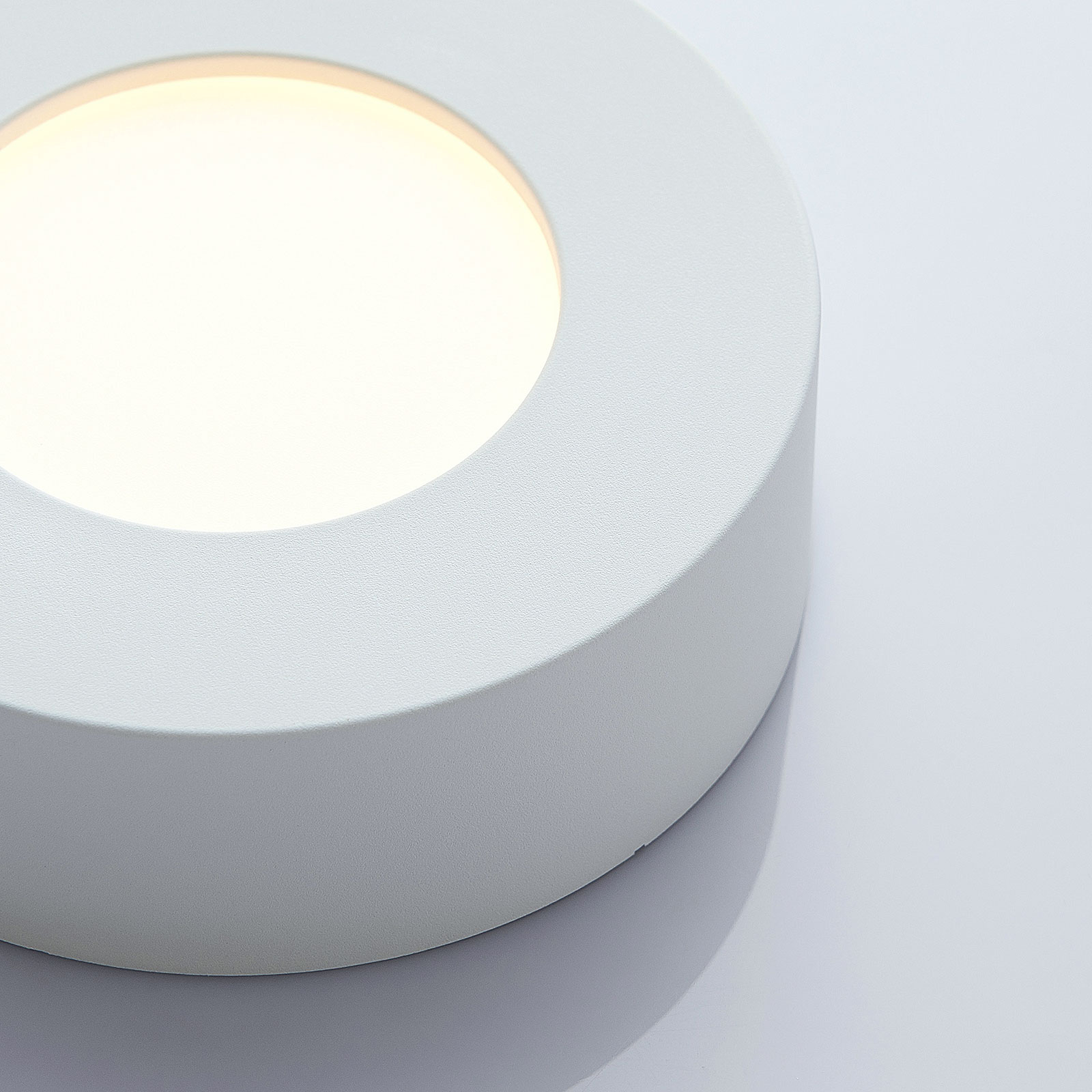 Plafonnier LED Marlo blanc 3 000 K rond 12,8 cm