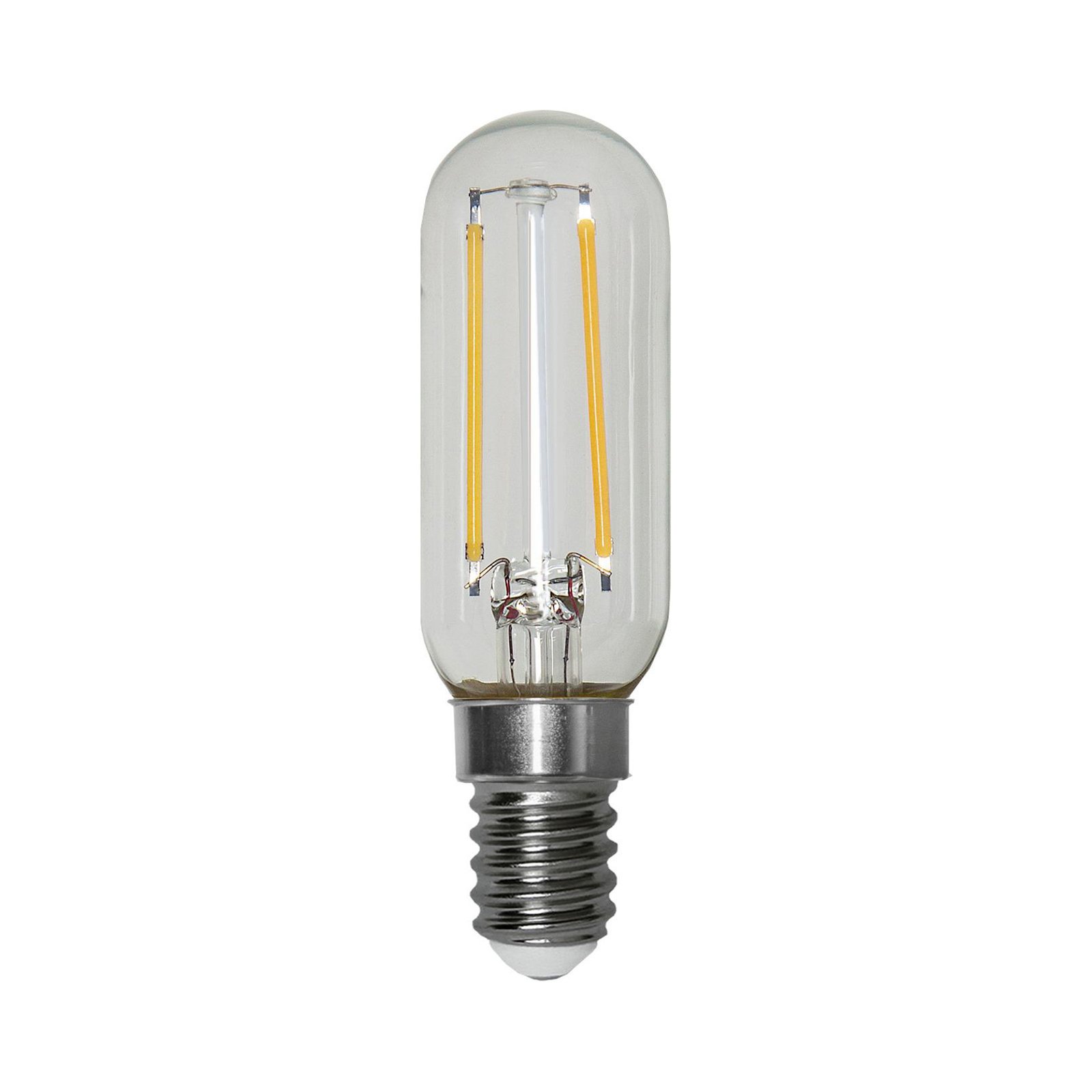 Lampadina LED a filamenti T25, E14, trasparente, 1,8 W, 2.700 K