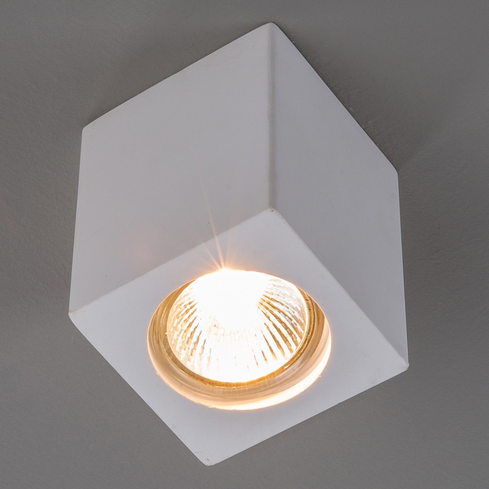 Gips-Downlight Anelie für GU10-Lampe, Höhe 11 cm