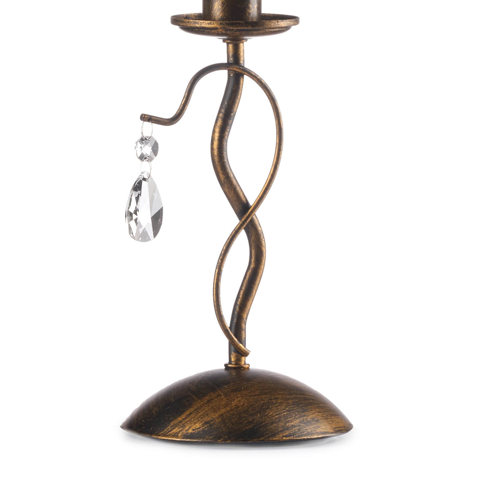 Delia table lamp, bronze-coloured, iron, height 42 cm, Ø 15 cm