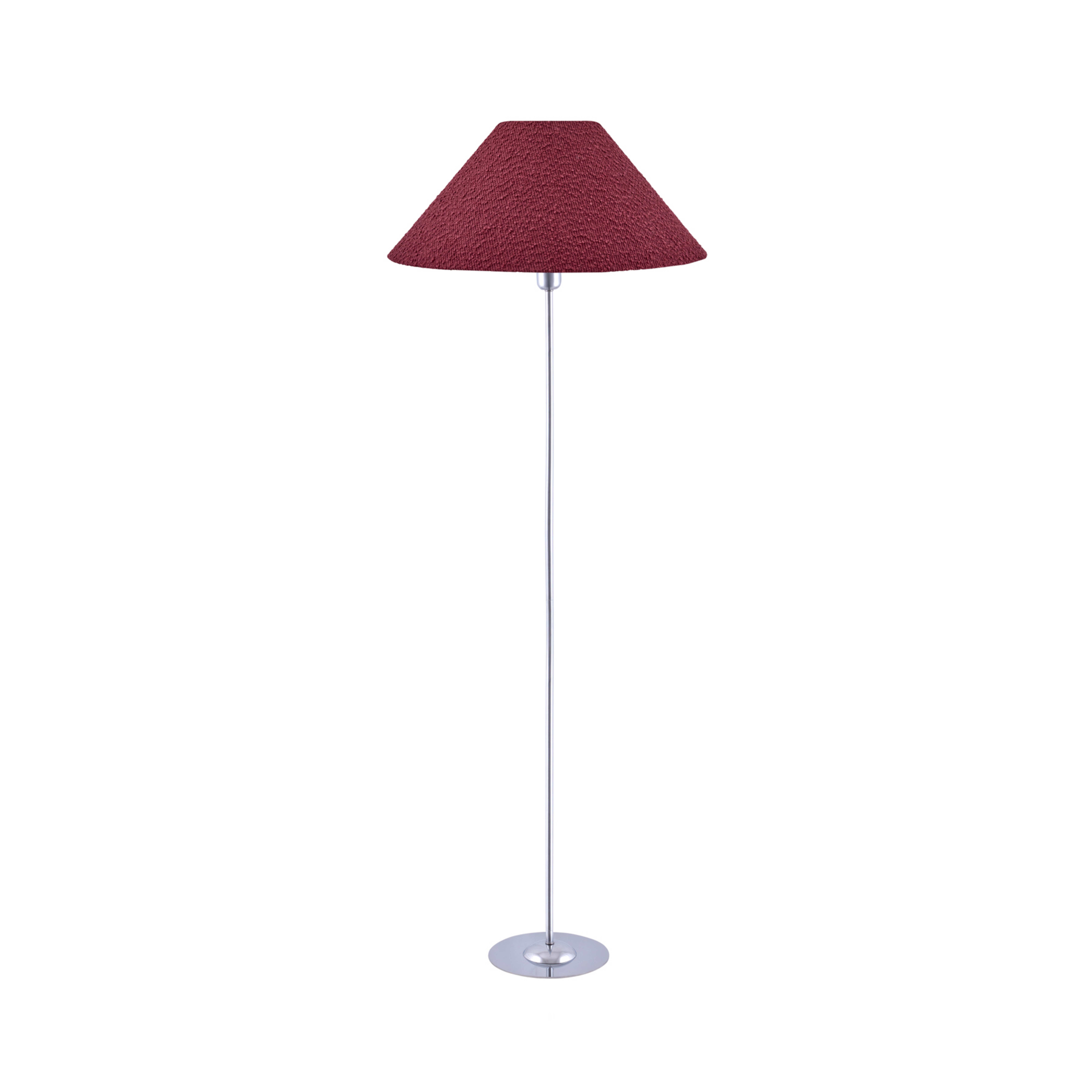 Lampe sur pied Iris rouge/chrome textile Ø 45 cm - Globen Lighting