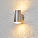 LED-Außenwandleuchte Morena aus Edelstahl 2fl.
