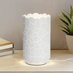 Lindby table lamp Aralena, white, metal