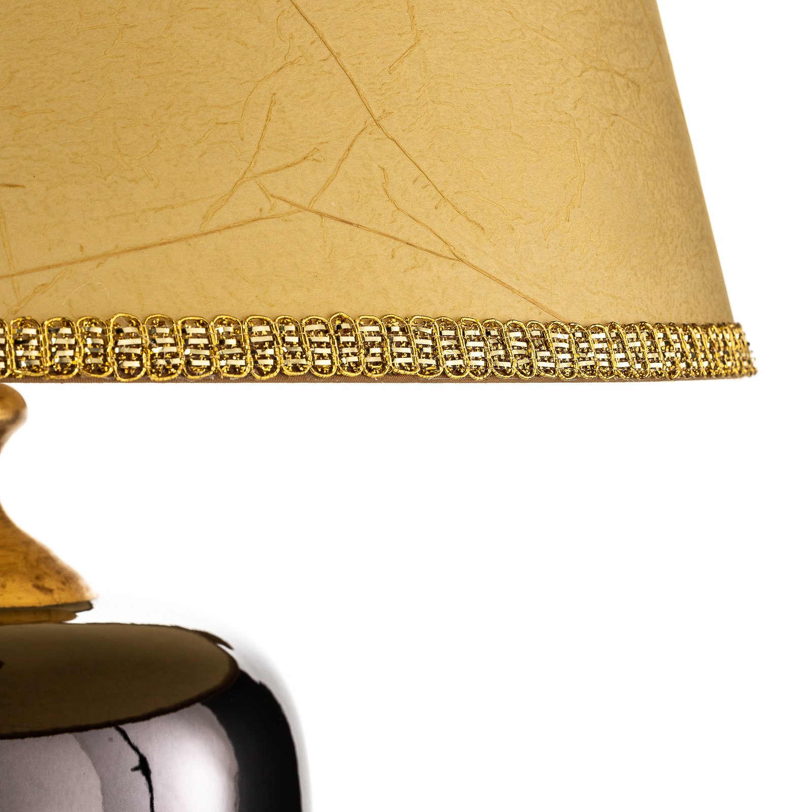 Lampa stołowa Mozart szara lustrzana/złota