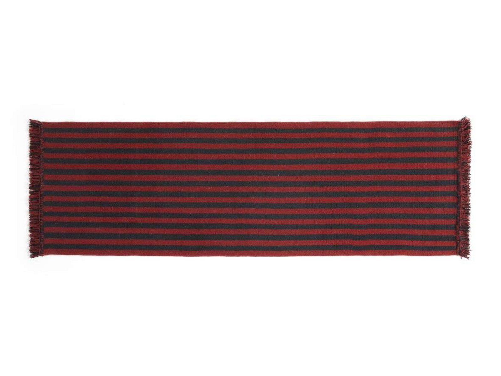 Stripes and Stripes Wool Rug 200x60 Cherry - HAY