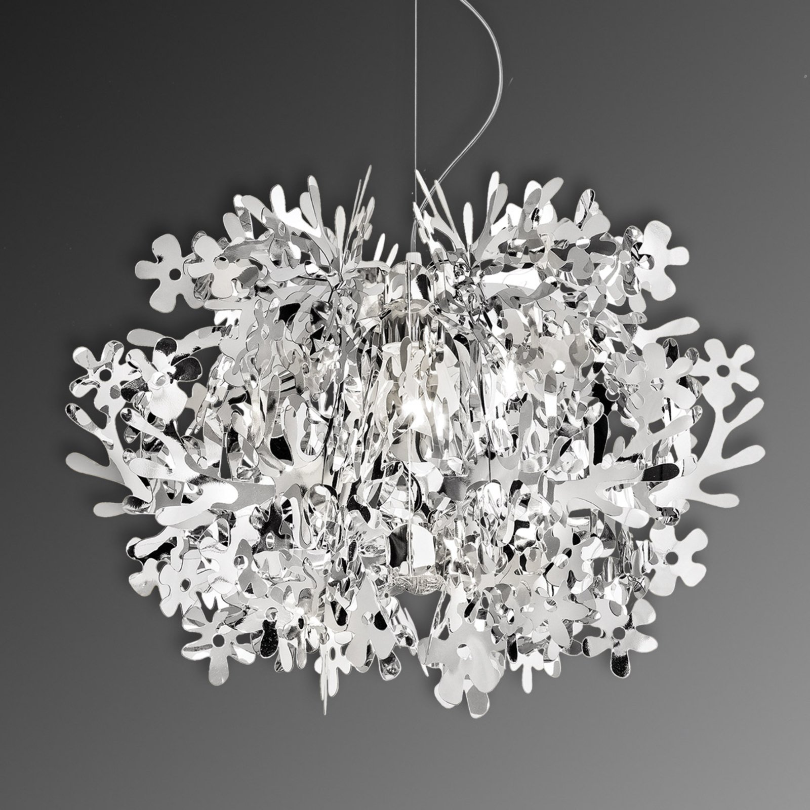 Slamp Fiorella – design-lampe, sølv