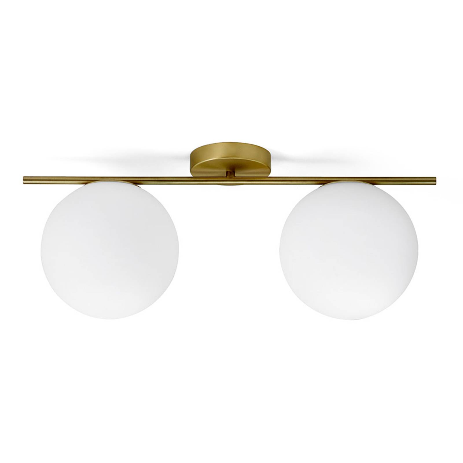 Jugen brass ceiling light 2bulb horizontal Lights.co.uk
