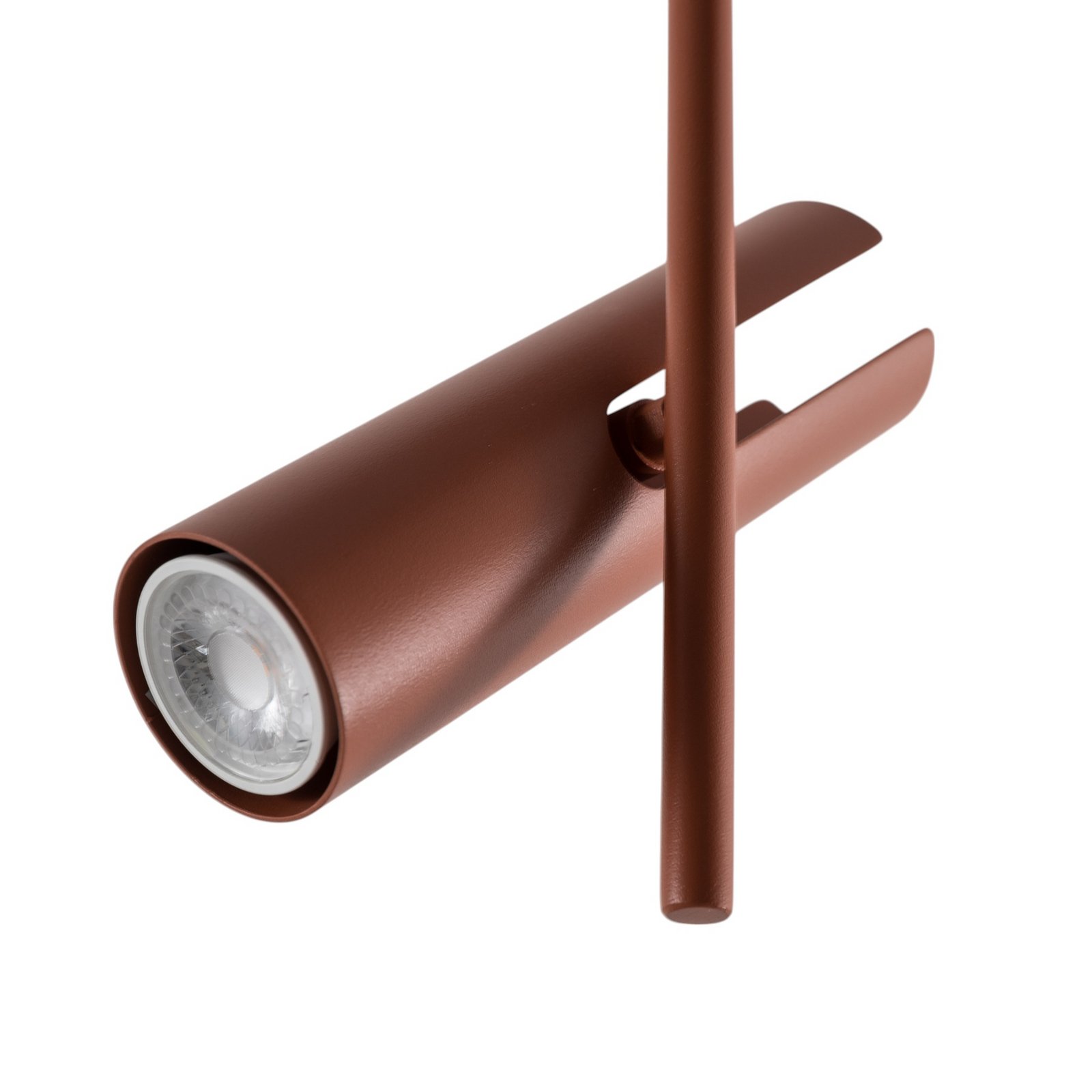 Takspotlight Leda 2, tegelröd, 2 lampor, höjd 55 cm
