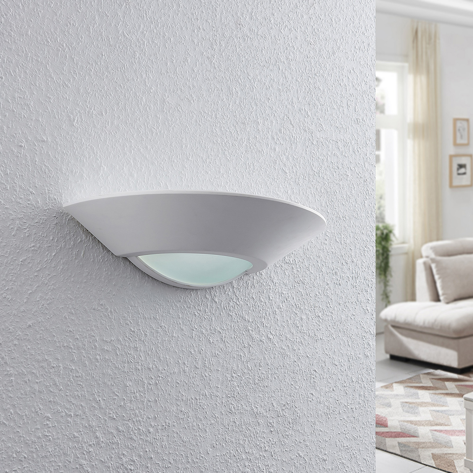 Lucande Wilka lámpara de pared de yeso