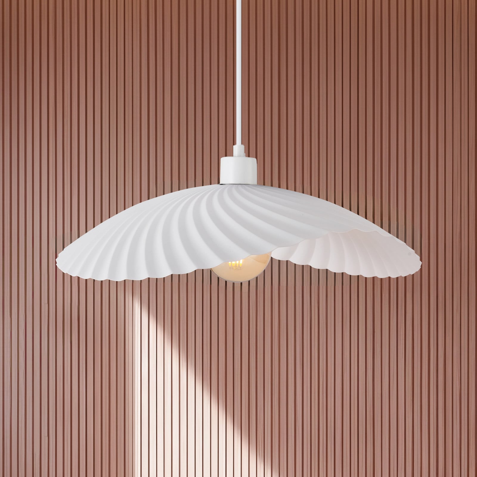 Viokef Lampă suspendată Dance albă Ø 47 cm metal - Camera de zi / sufragerie - Modern