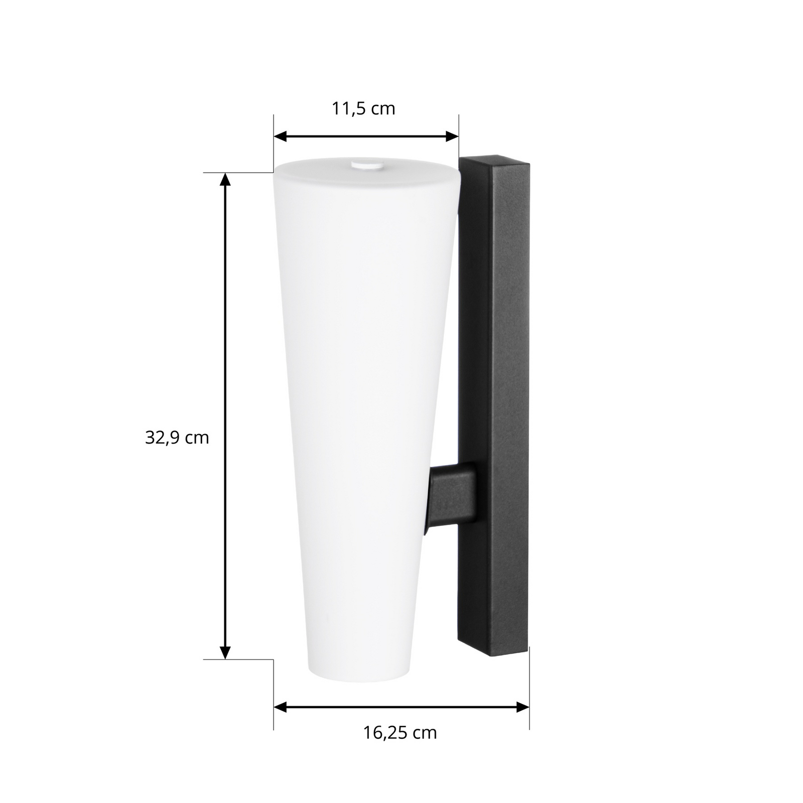 Aplique LED para exterior Lucande Jovra, negro, altura 32 cm Aplique LED para exterior Lucande Jovra, negro, altura 32 cm