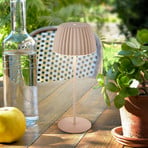 LED акумулаторна настолна лампа Brilo unplugged Riffle, 36 cm, бежова