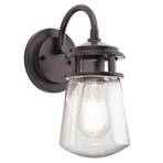 Lyndon outdoor wall light, glass lampshade 28.6 cm