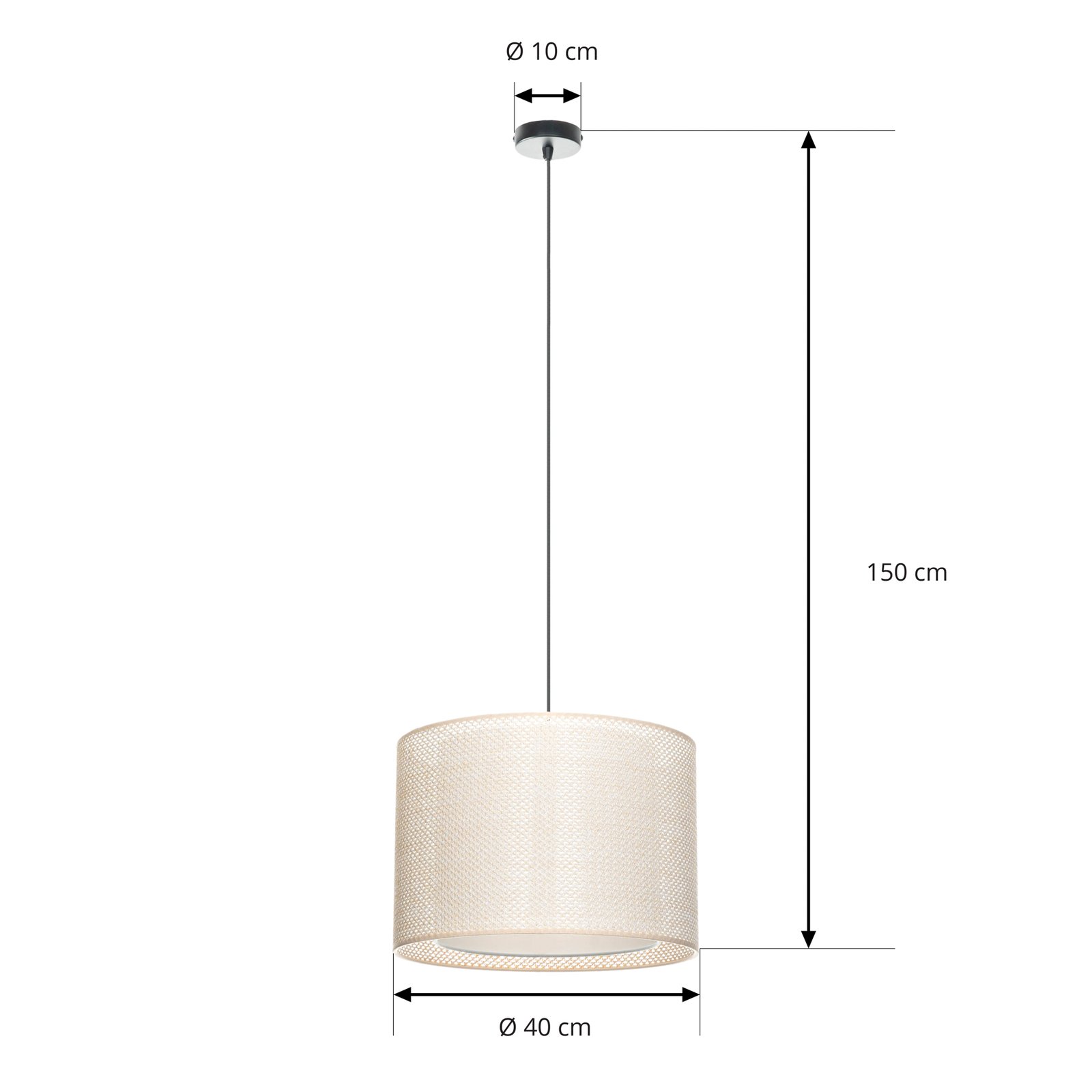 Lindby Soula hanglamp stof Ø 40 cm