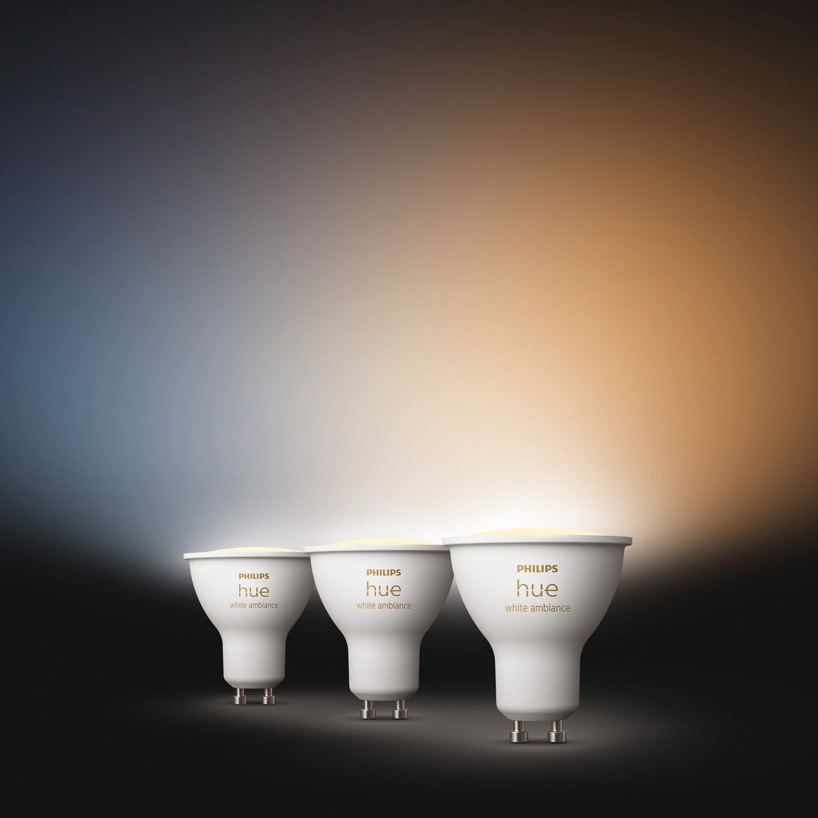 Philips Hue White Ambiance GU10 4.2W Reflector 3pcs