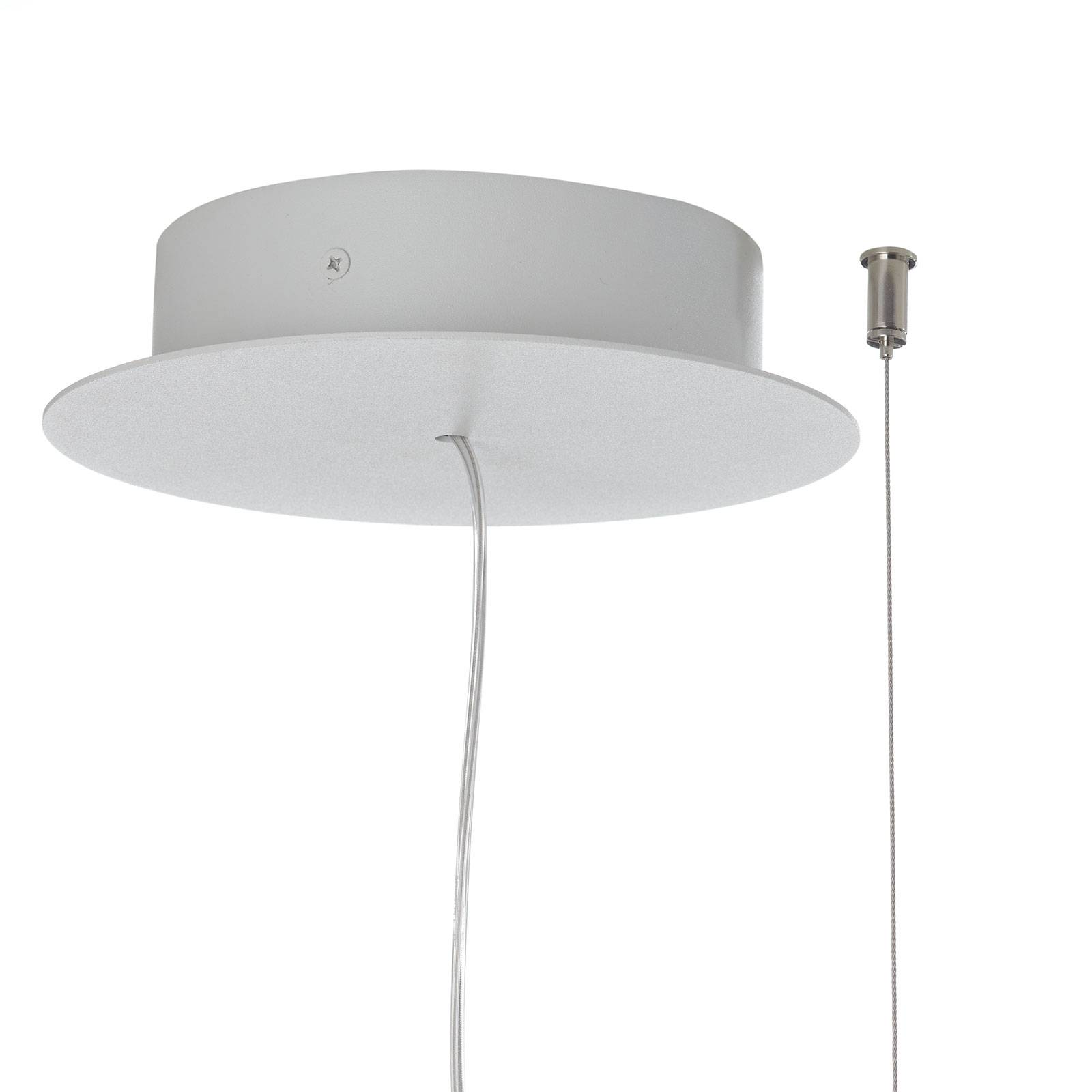 Lampa wisząca Pirgos LED, 200 cm długości, ściemniana, biała