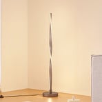 Lindby LED-Stehleuchte Jaren, schwarz/braun, 114 cm, CCT