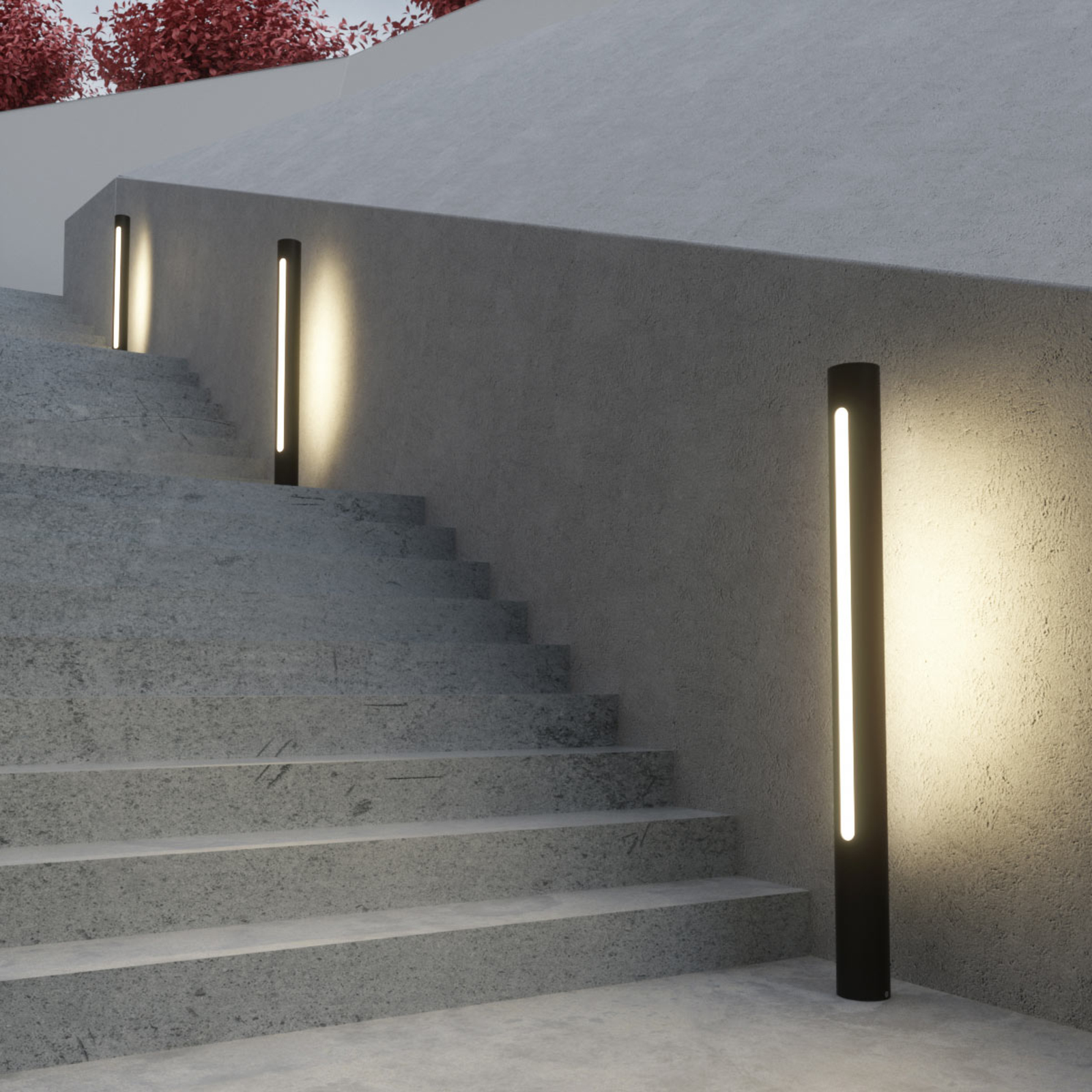 Tomas Außen Gartenleuchte H75 Dark Grey/White - Lucande