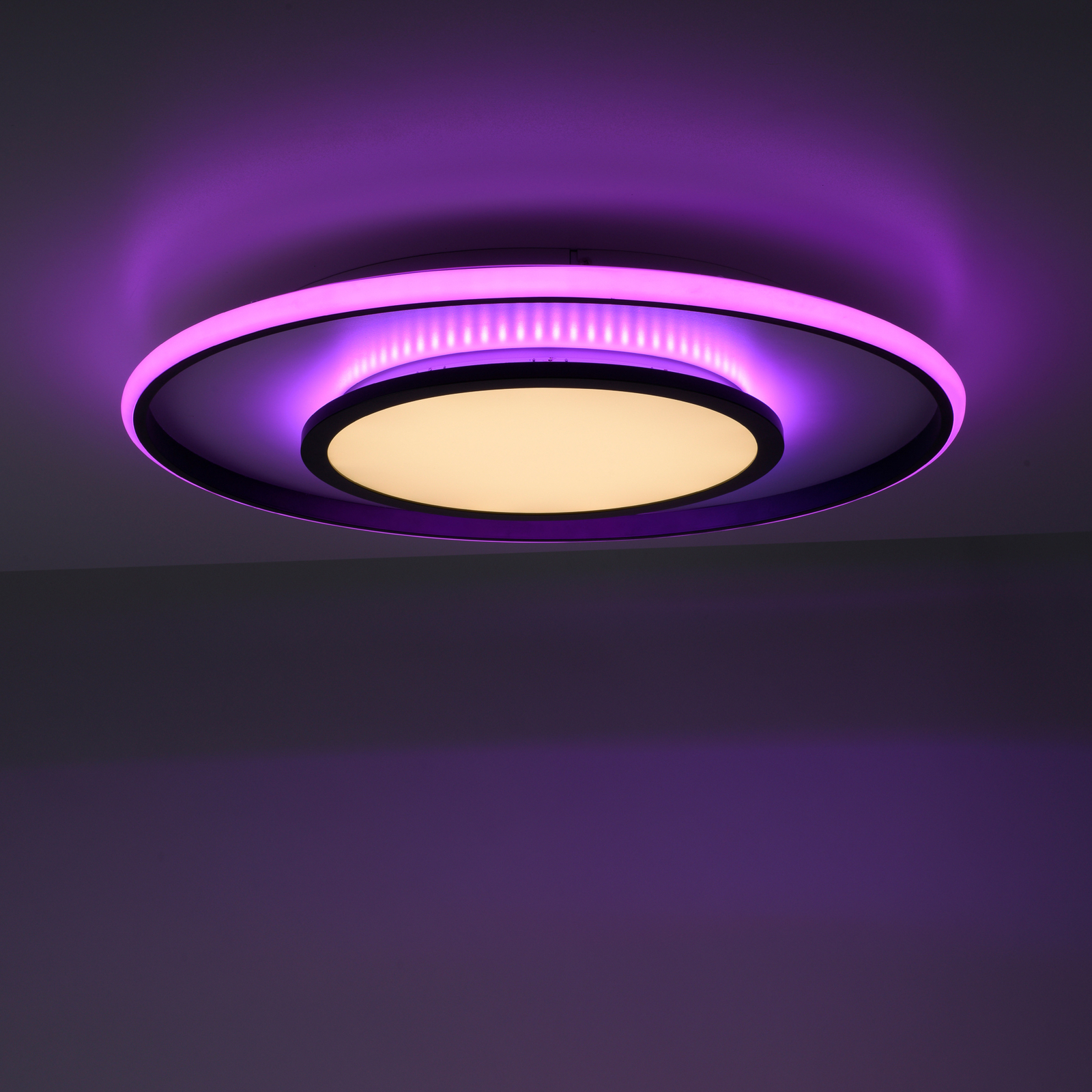 LED-taklampa Arenda Ø 60 cm, RGB/CCT, dimbar
