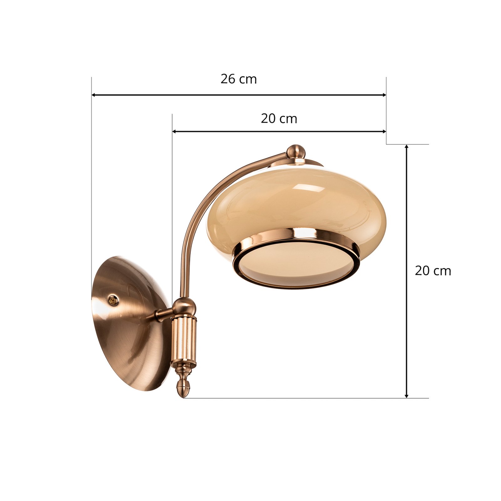 Aurora wall light in gold