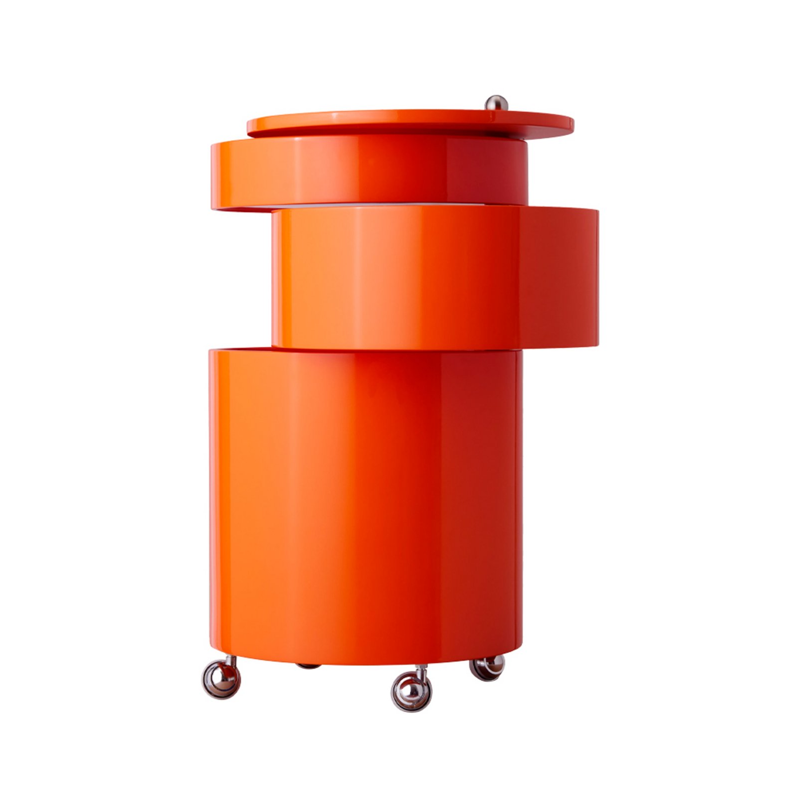 Barboy High Gloss Side Table Orange - Verpan