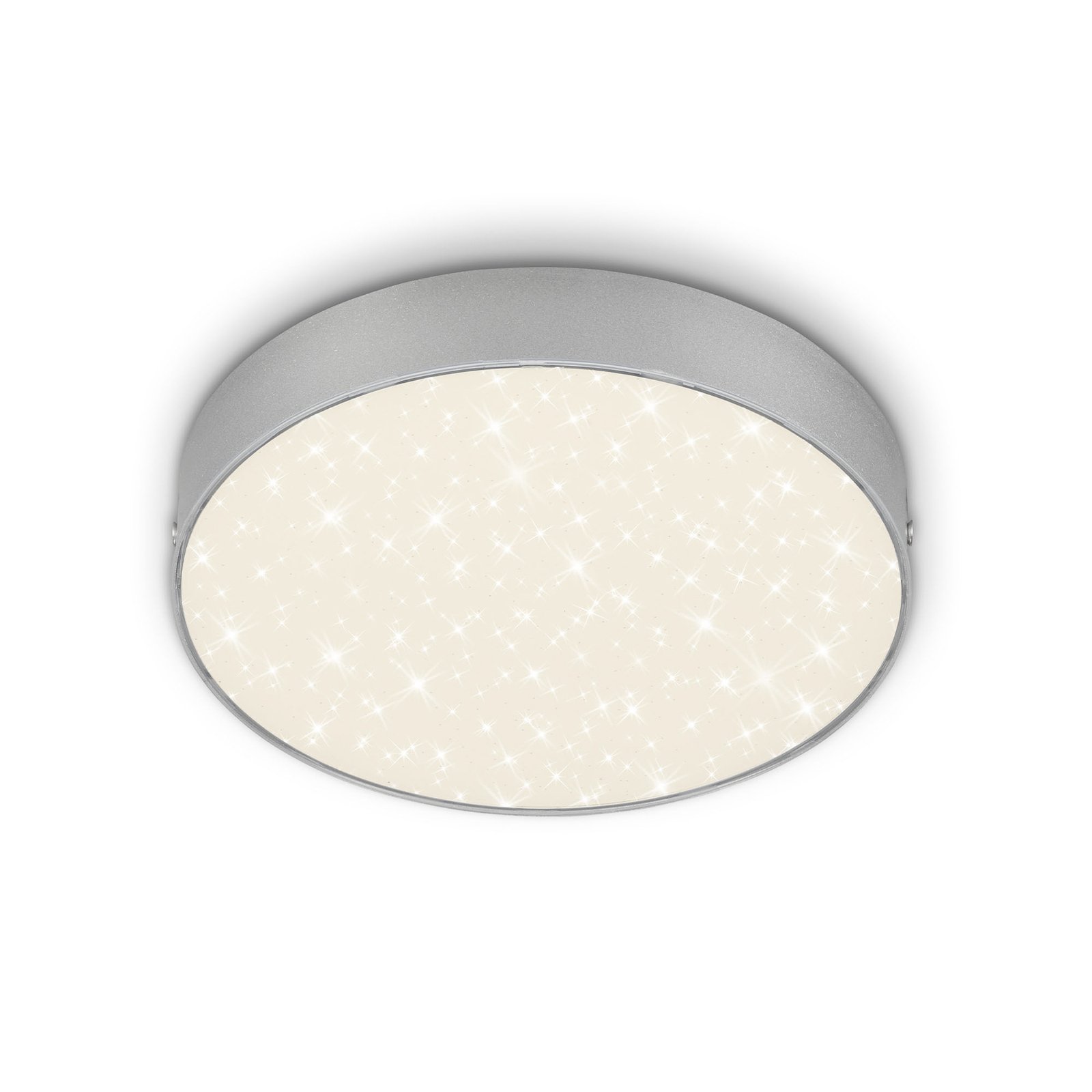 Flame Star LED ceiling light, Ø 21.2 cm, silver