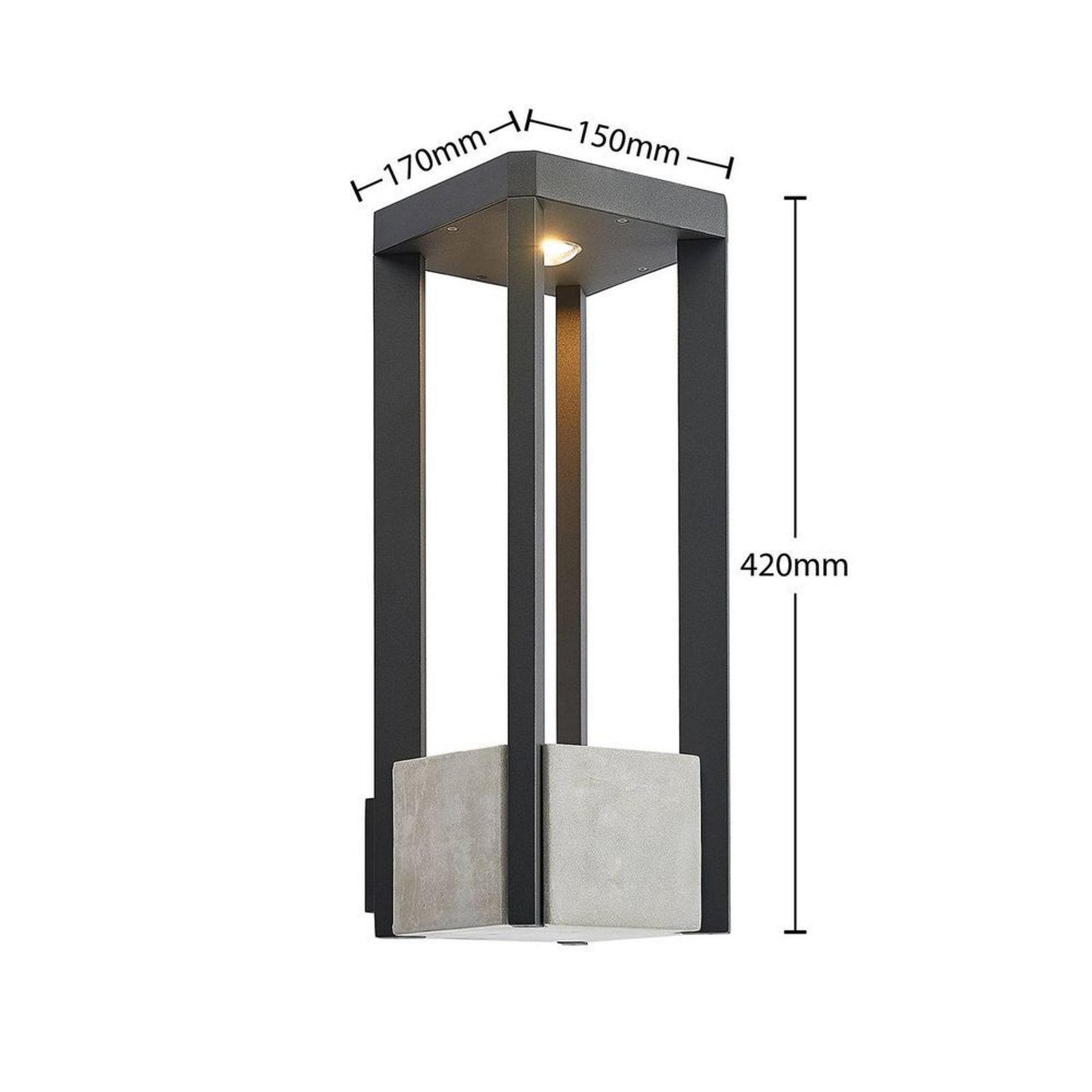 Kalisa LED Utomhus Vägglampa Dark Grey - Lucande