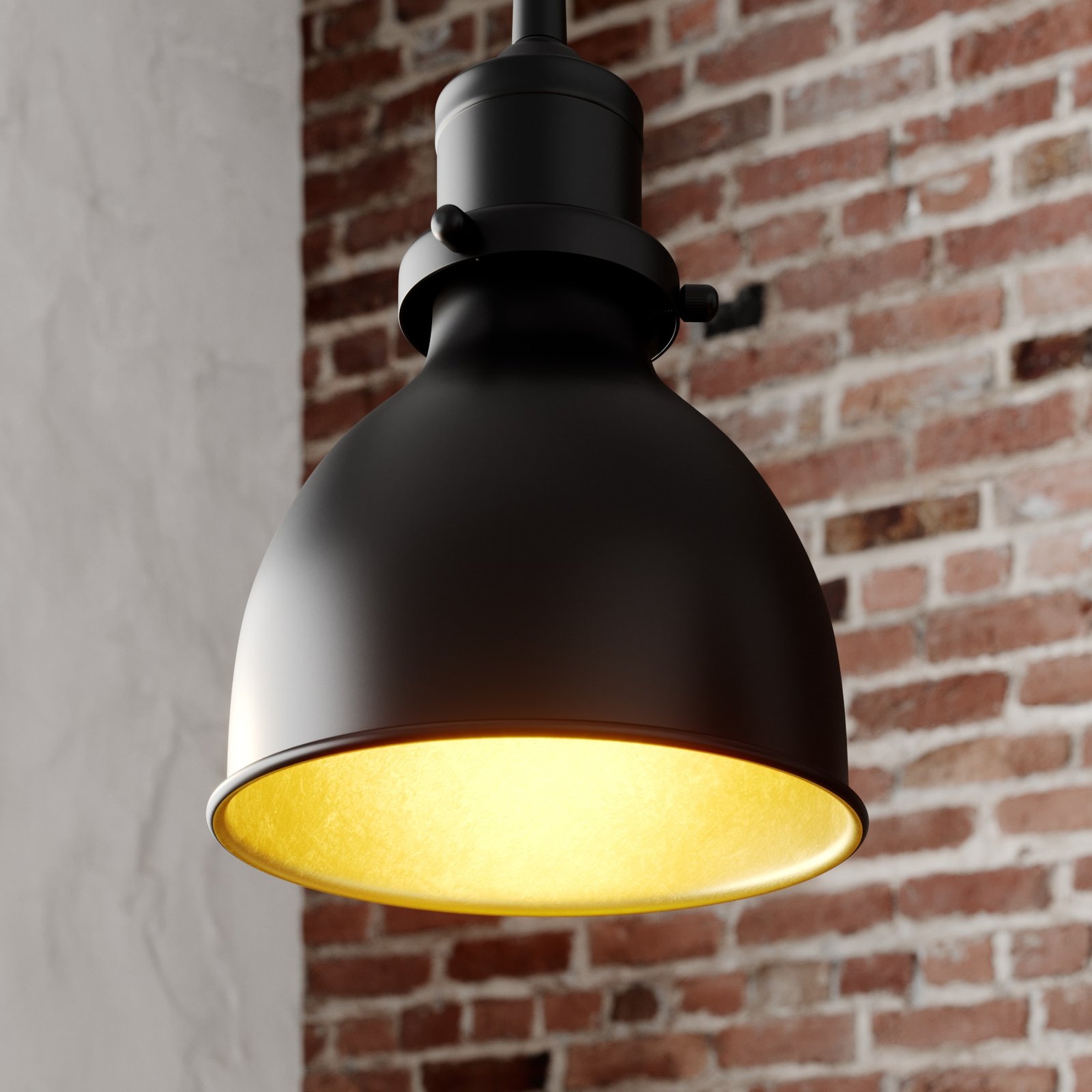 Hanglamp Jasminka zwart-goud, 4-lamps
