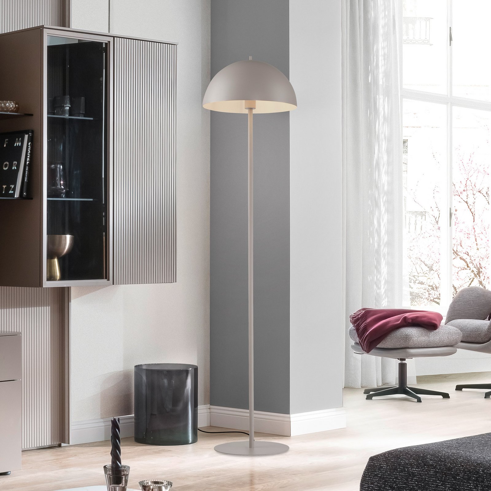 SCHÖNER WOHNEN podna lampa Ali, sand breeze, željezo, E27 SCHÖNER WOHNEN podna lampa Ali, sand breeze, željezo, E27