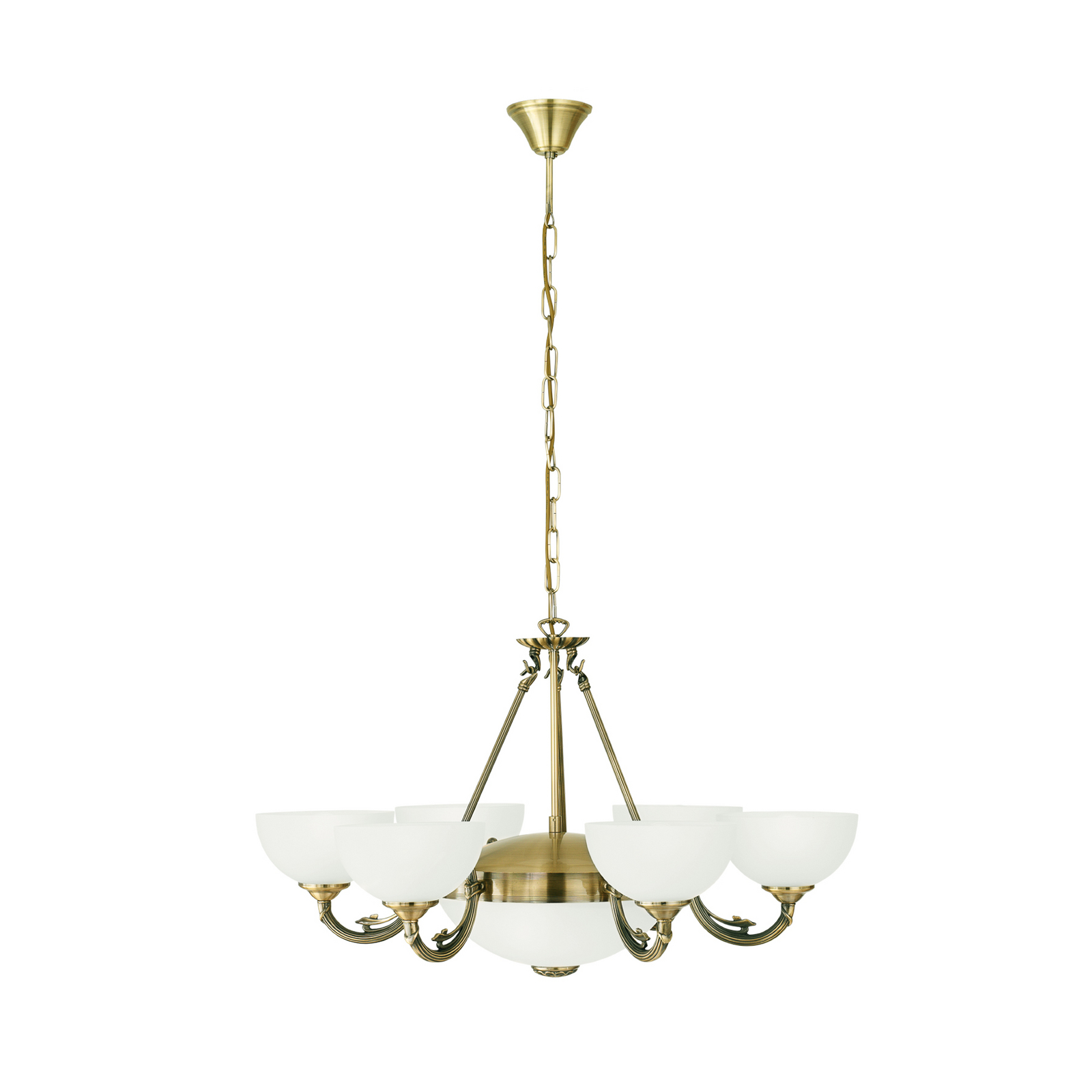 Savy hanging light with eight bulbs