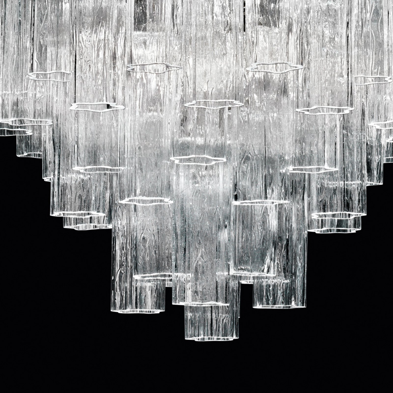 Tronchi - hengelampe av klart Murano-glass