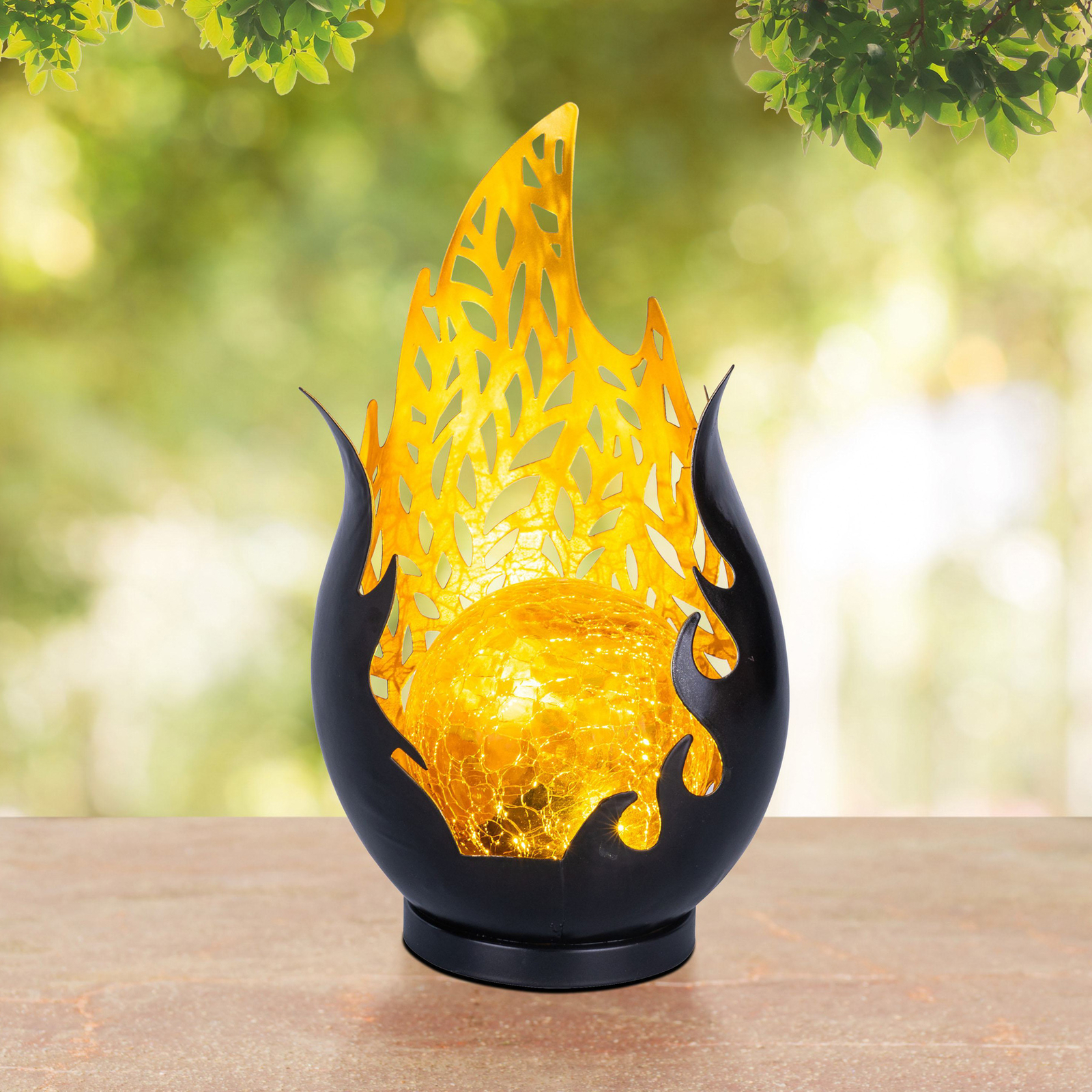 Lampe De Table Flamme Tornade - Foyer Décoratif Sans Fumée, Pour Intérieur, Ambiance Chaleureuse